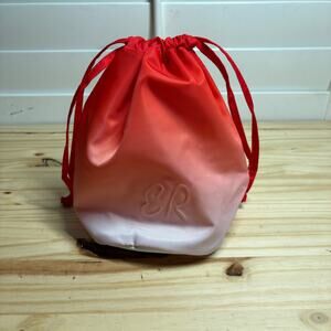Eden Rock St Barths Gradient Ombre Travel Drawstring Pouch Bag Red White